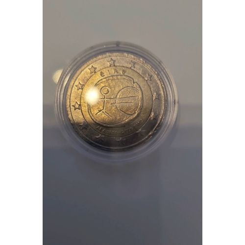 Pièce Rare De2 Euros, " Aea 1999-2009 Emu " ( Collection ). Eire . Très Bon Etat.