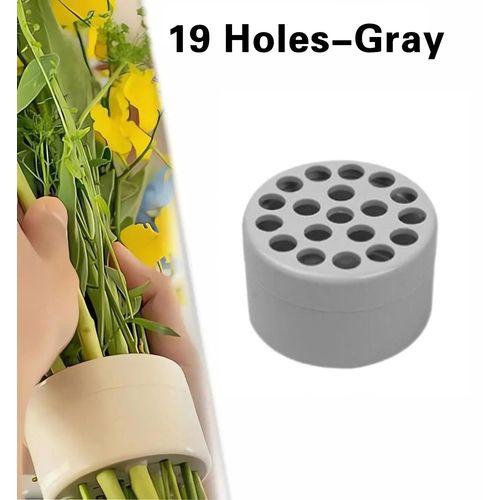 Porte-tige en spirale Ikebana pour fleurs,porte-tiges en spirale pour vases,accessoire d'art floral bricolage,cadeaux de fleurs Shaper,bouquet Twister - Type 19 Holes-Gray