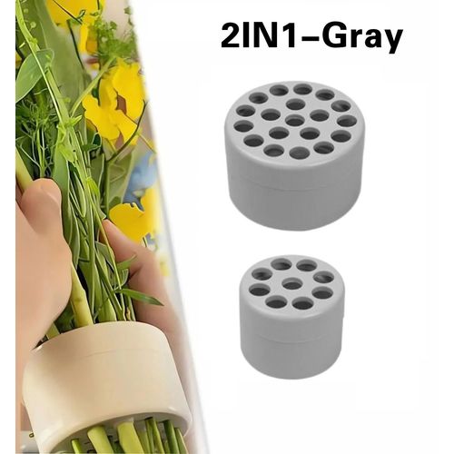 Porte-tige en spirale Ikebana pour fleurs,porte-tiges en spirale pour vases,accessoire d'art floral bricolage,cadeaux de fleurs Shaper,bouquet Twister - Type 2IN1-Gray