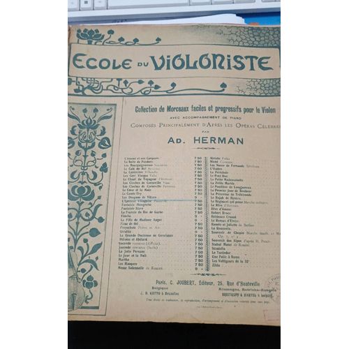 Les Dragons De Villars. École De Violoniste. Collection De Morceaux Faciles Et Progressifs Pour Le Violon Avec Accompagnement De Piano Par Ad. Herman