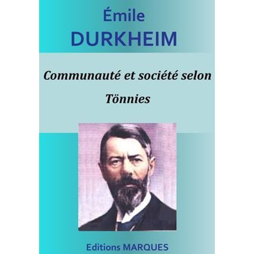 Communauté Et Société Selon Tönnies