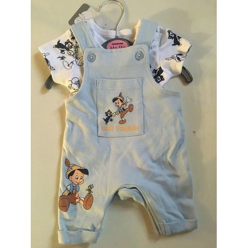 Ensemble Salopette Bébé Salopette &#43 Body Assorti Disney Pinocchio Taille Naissance