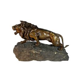 Barye Antoine Louis grand lion rugissant sculpture bronze 
