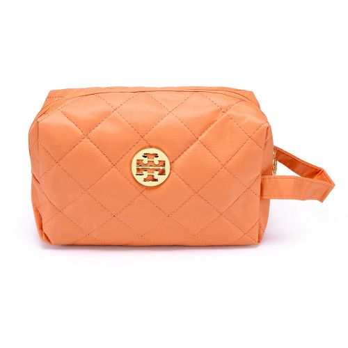 CONNOR Trousse de maquillage portable, sac de rangement, etui a cosmetiques, sac a main (orange)