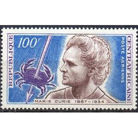 République Centrafricaine Timbre Marie Curie 1968