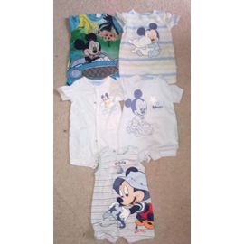 Lot De 5 Barboteuses Bébé Garçon Disney Mickey Taille 3 Mois Idée Cadeau