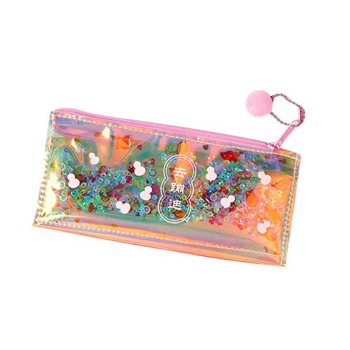 Connor Trousse A Crayons Simple, Transparente Et Mignonne, Grande Capacite, Jaune
