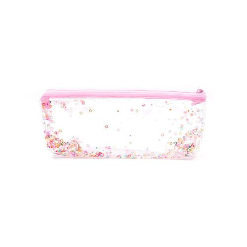 Connor Trousse A Crayons Elegante, Legere Et Portable, Grande Capacite, Avec Fermeture Eclair, Motif Etoile Rose