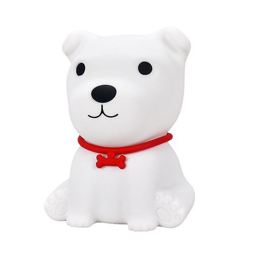 Veilleuse En Silicone En Forme De Chien Mignon ¿ Rechargeable Par Usb, Contrôle Tactile 7 Couleurs, Idéale Pour Les Chambres D'enfants Et Les Cadeaux