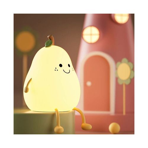 Jolie Veilleuse Led En Forme De Poire ¿ Lampe De Chevet À Lumière Douce Pour Dormir, Étudier, Décorer Une Chambre D'enfant Et Secourir Les Personnes En Cas D'urgence