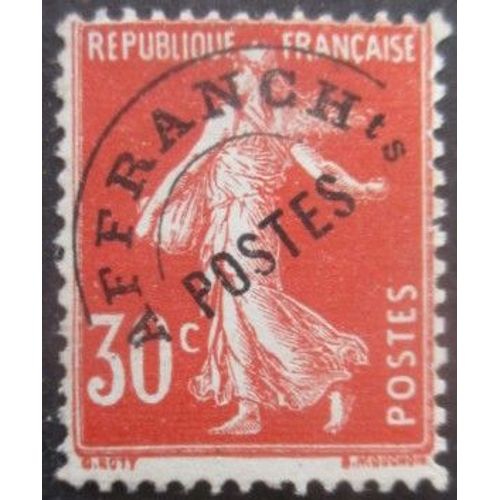 France Préoblitéré N°58 Semeuse Neuf **