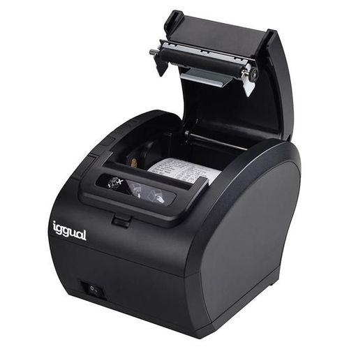 iggual TP8002 - Imprimante d'étiquettes - transfert thermique - Rouleau (8,3 cm) - 203 dpi - jusqu'à 260 mm/sec - USB, LAN - noir