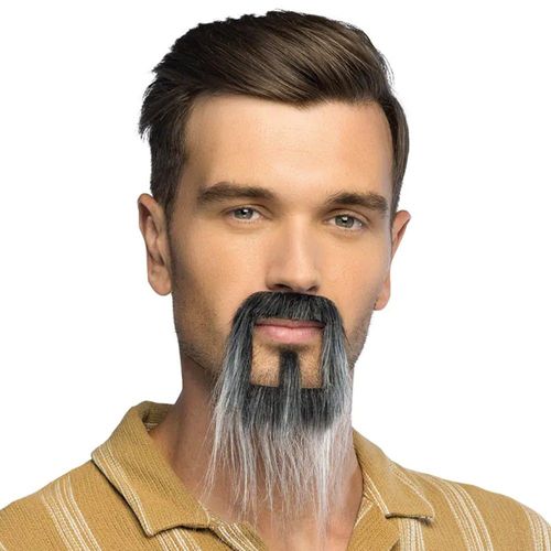 Barbe Grisonnante Asie Postiche Autocollant Homme