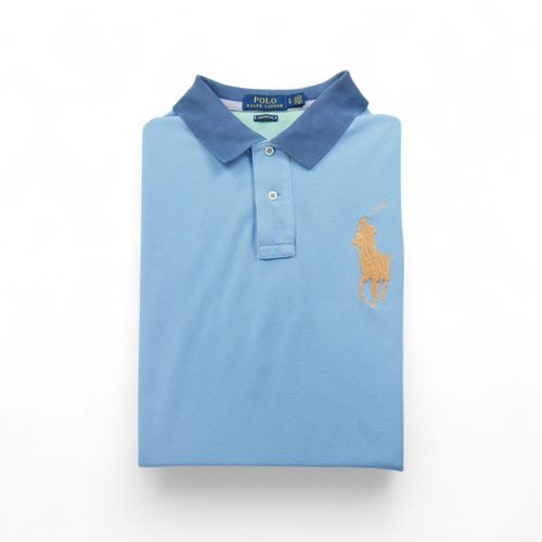 Reconditionné - Polo Manches Courtes Homme Classic Fit - Taille L - Homme - Bleu Clair