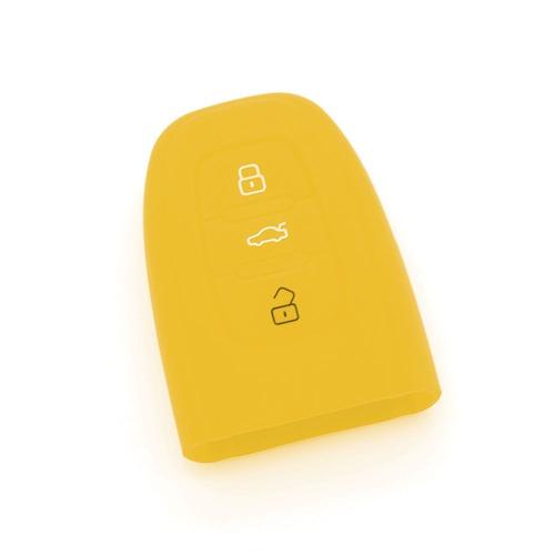 Housse De Clé En Silicone Pour Audi A1 A3 A4 A6 A5 A7 A8 Q3 Q5 Jaune