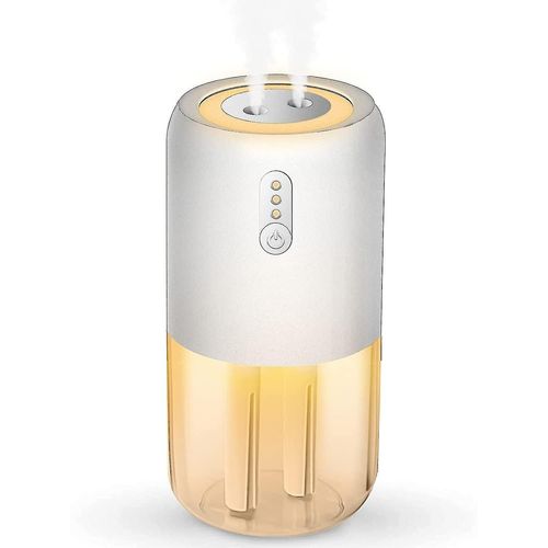 Humidificateur USB ultra silencieux de 300 ml avec veilleuse et double mode de pulvérisation ¿ Idéal pour la maison, le bureau et les voyages