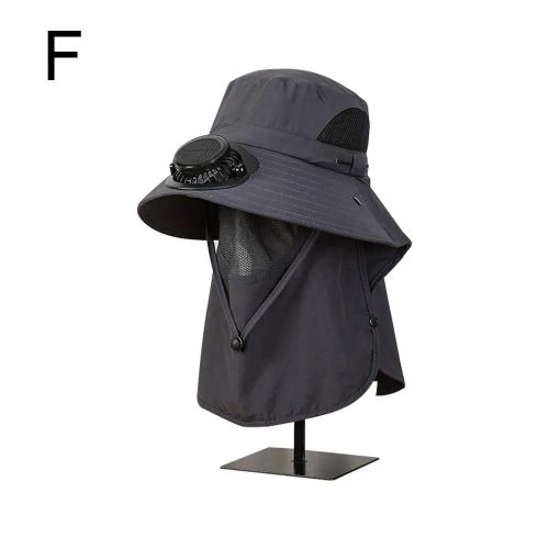Chapeau De Ventilateur De Charge Solaire, Travail En Plein Air, Parasol, Pot De Soleil, Cueillette De Soleil, Protection De Jardin De Thé, Effet De Serre, Parfait-Sombre Gris