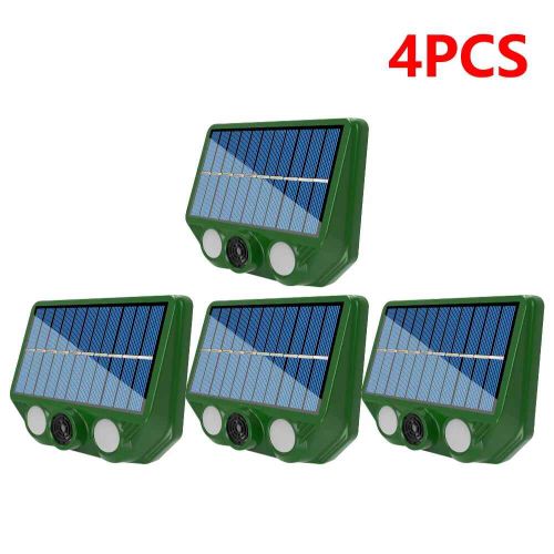 Répulsif solaire à ultrasons pour animaux,effaroucheur,macar,extérieur,capteur antiparasitaire,dissuasif,chien,chat,oiseau,effrayant - Type 4 PCS