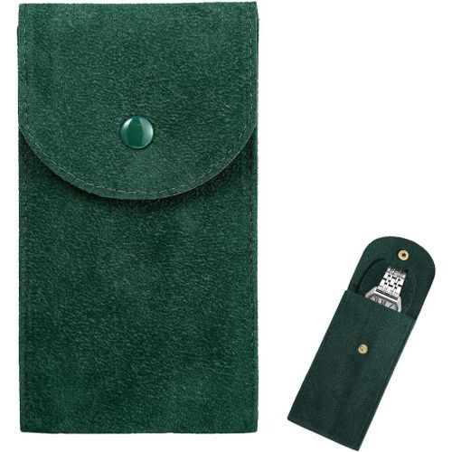 Kgabery-1 Pièces Pochettes De Rangement Pour Montres,Flanelle Tissu Pochettes De Rangement,Portable Montre De Stockage Sacs,Pochette En Flanelle Organisateur Pour Voyage(Vert)