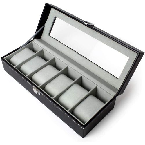 Kgabery-U7088-Boîte À Montre Coffret Montre Ecrin Montre-Noir-6 Montre