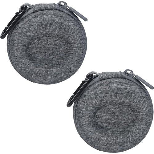 Kgabery-Lot De 2 Boîtes De Rangement Pour Montres Grises-En Éponge-Avec Mousqueton-Portable-Étanche-Convient Pour La Plupart Des Montres-Gris