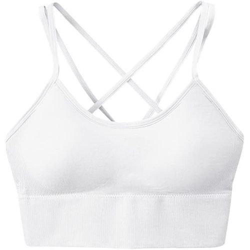 Kgabery-Femme Soutien-Gorge De Yoga,Femme Soutien Gorge De Sport Coussinets Amovibles Dos Croisé,Yoga Bustier Sans Armature,Jogging Yoga Lingerie Brassière