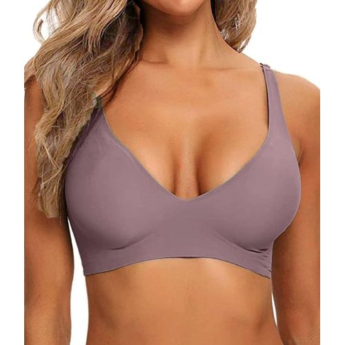 Kgabery-Push Up Lingerie Couleur Unie Soutien-Gorge Quotidien Lift Brassière Classiques Soutiens-Gorge Sans Armature Doux Brassière Avec Coussinets Amovible
