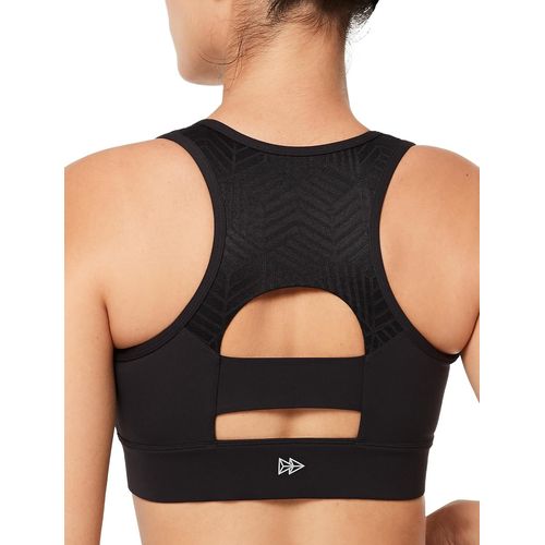Kgabery-Brassière Sport Rembourrée Femme Dos Nageur Zip Avant Soutien Gorge De Sport Maintien Fort Grande Taille