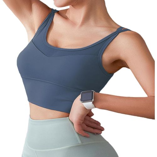 Kgabery-Soutien-Gorge De Sport Pour Femme,Camisole Bralette,Brassière Fitness,Avec Coussinets Amovibles,Dos Croisé Maintien,Maille Respirante