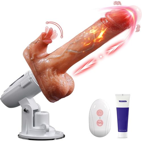 Kgabery-Gode Vibro-Masseur Va Et Vient,8 Poussées Lécher Dildo Sex Toy¿S Femme,Gode Femme Sex Toys,Godemichets Vibromasseur,Femme Clitoridien Puissant Sextoy,Vibromasseurs Feminin À Distance