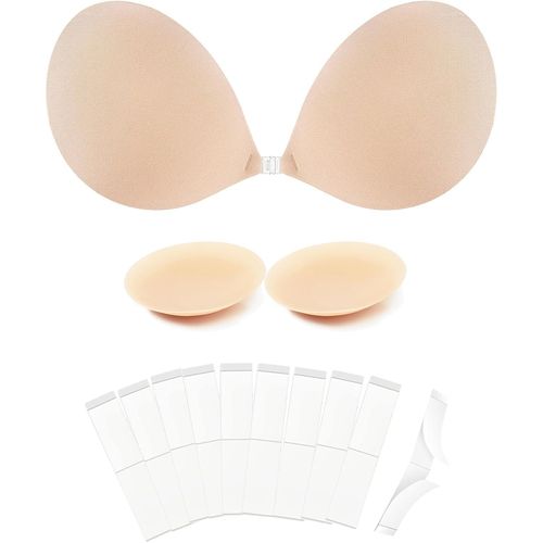Kgabery-Soutien-Gorge Adhésif Push-Up-Soutien-Gorge Sans Bretelles Pour Femme-Soutien-Gorge Invisible Réutilisable-Auto-Adhésif Sur Le Soutien-Gorge,Cache-Tétons Pour Robe Sans Bretelles