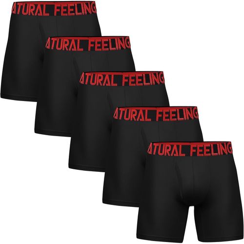 Kgabery-Boxer Homme Sport Calecon Homme Polyester Sous Vetement Homme Caleçon Long Homme,Lot De 5