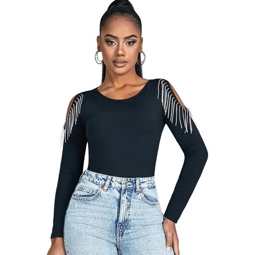 Kgabery-Body Femme Sexy Chic Grande Taille Bodysuit Long Sleeve Lingerie Dentelle Grande Taille Combinaisons Moulante Justaucorps Clubwear