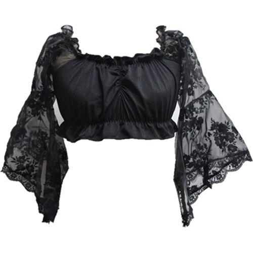 Kgabery-Femme Sexy Corset Bustier En Dentelle Avec Jupe En Tulle Floral Guêpière Déguisement Gothique