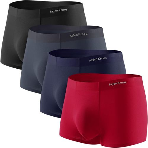 Kgabery-Boxer Homme Lot De 4 Modal Caleçon Doux Et Respirant Sous-Vêtement Fitted Trunk Confortale Boxers Pour Homme
