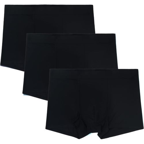 Kgabery-Caleçon Basique Pour Homme Boxer Sous-Vêtements En Soie Glacée Super Fin Respirant Couleur Unie