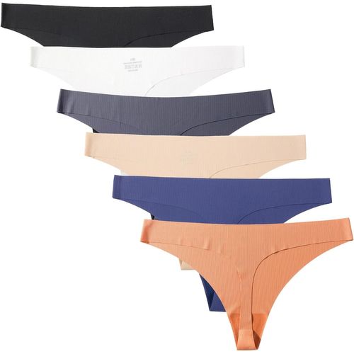 Kgabery-String Femme Tangas Invisibilité Sans Couture Sous-Vêtement Strings Et Tangas Pour Femme,Lot De 6