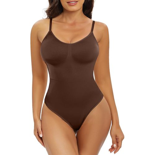 Kgabery-Body Sculptant Femme Gainant Ventre Plat Invisible Gaine Amincissante Body Gainant Femme Shapewear Bodysuit Shaper Sculptant Minceur Corset Corps Lingerie Avec Bretelles Réglables