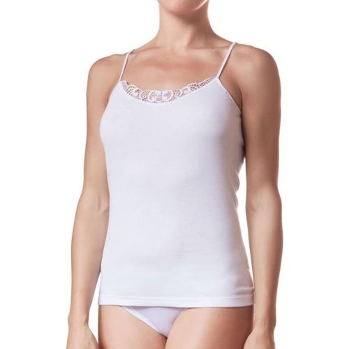 Kgabery-Top Sous-Vêtements Pour Femme En Laine Et Coton Débardeur À Bretelles Étroites Élastiques Débardeur Pour Femme Fabriqué En Italie