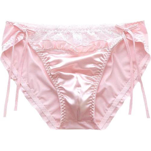 Kgabery-Culotte En Satin Pour Femme-Culotte Sexy En Dentelle-Doux Pour La Peau-Respirant-Mélange De Couleurs Mélangées-Pour Femme-Mode-String En Soie-Slip En Satin