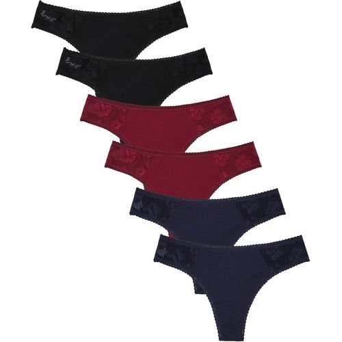 Kgabery-Lot De 6 Strings En Dentelle Pour Femme-Doux Et Confortable