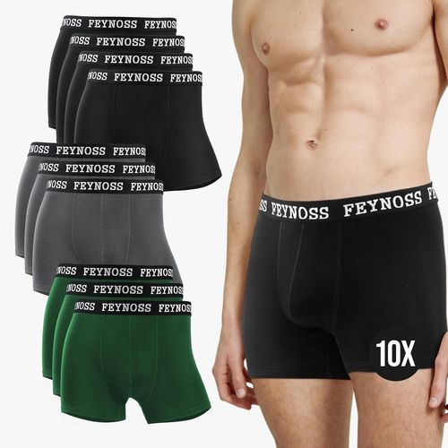 Kgabery-Boxer Homme Coton (Lot De 10),Calecon Homme Coton Avec Ceinture Élastique,Sans Étiquette,Coupe Élastique,Très Doux Et Respirant,Convient Pour Les Sports D'été