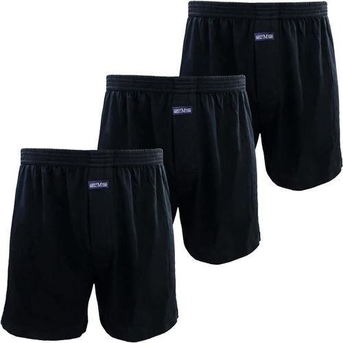 Kgabery-3 Pièces Caleçon Lâche Homme 100% Coton Tricot Amples Respirants Ultra Confortables Sous-Vêtements Homme M-3xl