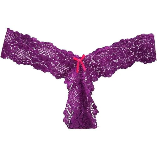 Kgabery-Lot De 3 Strings En Dentelle Sexy Pour Femme-Sous-Vêtements Sexy Et Élastiques-Taille Unique (Xs,S,M)