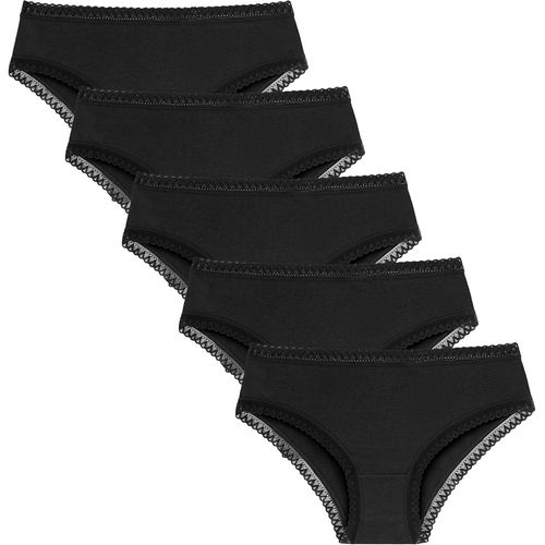 Kgabery-Culotte Femme Coton,Slip Femme Dentelle Doux Culottes Hipster Élastique Confort Taille Moyenne Sous-Vêtement Lot De 5