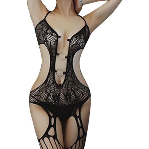 Kgabery-Lingerie Sexy Femme Dentelle Bas De Lingerie Bodystocking Fishnet Bodys Erothique Deshabillé Body Combinaison Lingerie Dentelle Babydoll Eotique Sous Vêtements De Nuit