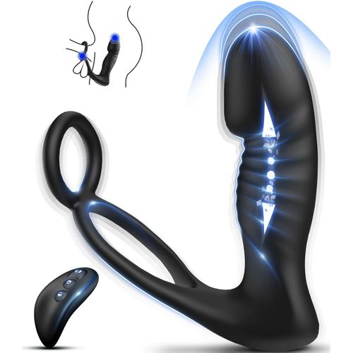 Kgabery-Gode Prostate Vibromasseurs Télécommande Sex Toys,Gode Anal Plug Va Et Vient Sextoyse Homme Sex Plaisir,Sex Toys Anals Masturbeuse Plug Anal Sex Toyspour Pour Homme,Super Douces Et Réutilisab