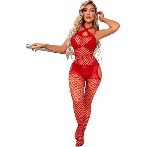 Kgabery-Tenue Sexy Femme Coquine Hot Lingerie Erothique Babydolls Lingerie Et Vêtements Noir Bas Sous-Vêtements Résille Pas De String