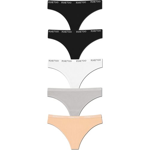 Kgabery-Lot De 5 Strings En Coton Pour Femmes Thongs À Ceinture Sport Caleçon Souple Femmes Sous-Vêtements Multipack S-Xl