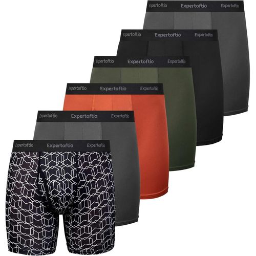 Kgabery-Boxer Homme Sport-Sous-Vêtements Fonctionnels,Lot De 6 Longs Shorts De Caleçon Homme Respirants Avec Ouverture